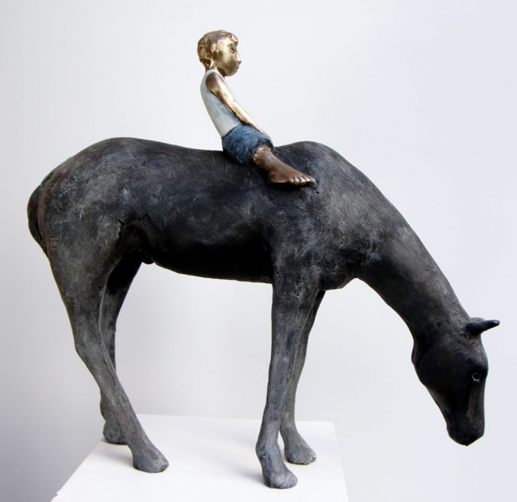 Tamara Suhr, Bronze, Figurative Kunst, Bronze, Ascona, Galleria Kröger, Pferd, Reiter
