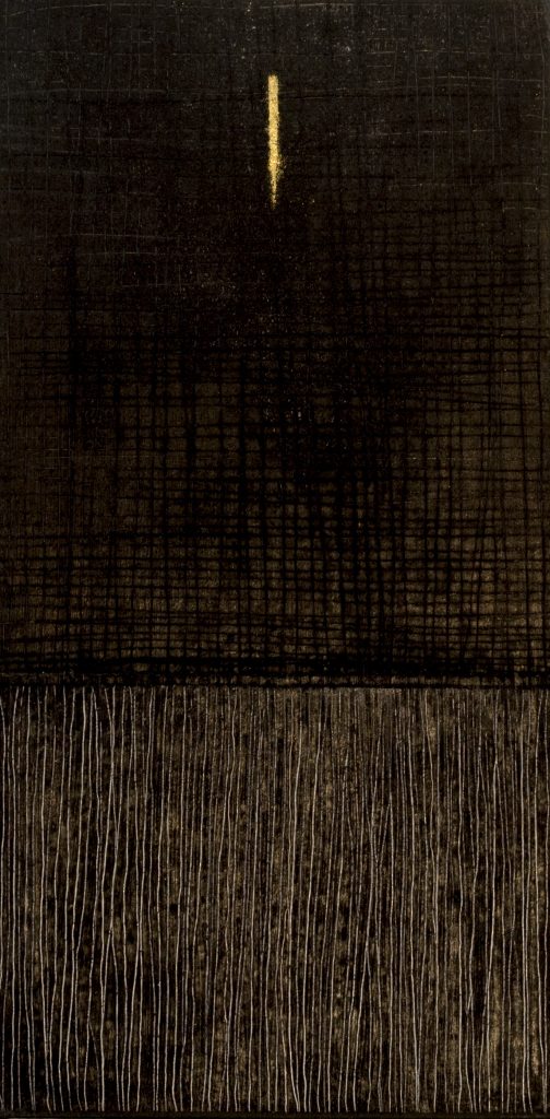 Leena Zihlmann-Kaasalainen, Bern, Atelier, Mischtechnik auf Holz, Black Boxes, abstrakte Kunst, finnische Künstlerin