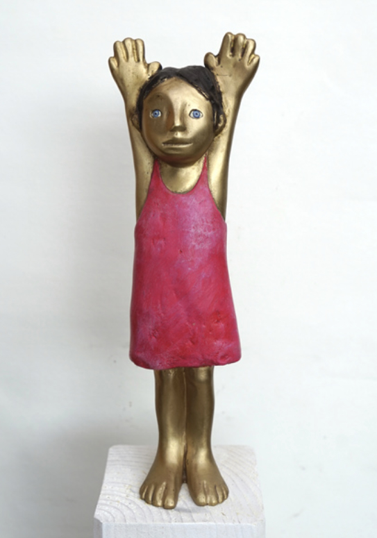 Tamara Suhr, Bronze, Figurative Kunst, Bronze, Ascona, Galleria Kröger, Kinder, Kinderaugen, Unschuldig, Poesie, Hotel Giardino