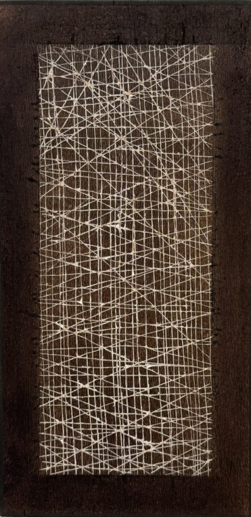 Leena Zihlmann-Kaasalainen, Bern, Atelier, Mischtechnik auf Holz, Black Boxes, abstrakte Kunst, finnische Künstlerin, minimal art