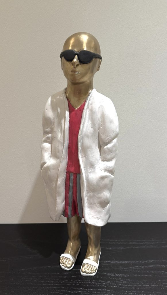 Peter Hermann, Skulpturen, Bronze, coole Jungs und Mädels, figurative Kunst, Galleria Kröger, Ascona, Lago Maggiore, Hotel Giardino, café del Mar