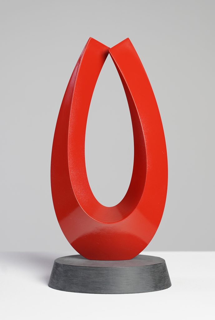 rüdiger Seidt, Cortenstahl, Edelstahl, poliert, Vierflächer, Helix, Plastik, Galleria Kröger, Galerie, galleria d'arte, zeitgenössische Kunst, Lago Maggiore, Ascona